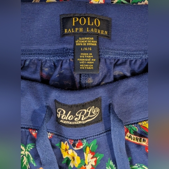 Polo Ralph Lauren Men's Blue tropical vacation Polo Bear sleep short Size L NWT - Picture 8 of 15